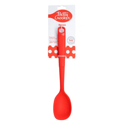 Betty Crocker Silicone 13 Inch Spoon, Red In Red