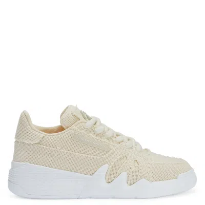 Giuseppe Zanotti Talon Lace-up Sneakers In Beige