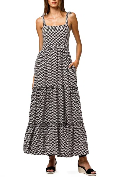 Beachgold Alba Maxi Dress In Black Multi In Multi