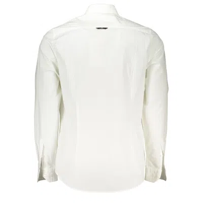 Calvin Klein Elegant Slim Fit Long Sleeved White Shirt In White