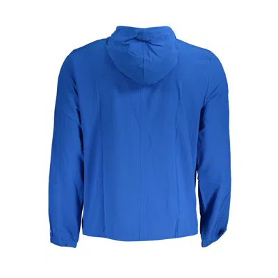 Calvin Klein Sleek Hooded Sports Jacket In Vibrant Blue In Blue