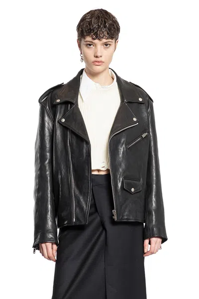 Ann Demeulemeester Woman Black Jackets In Black