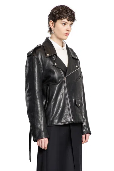 Ann Demeulemeester Woman Black Jackets In Black