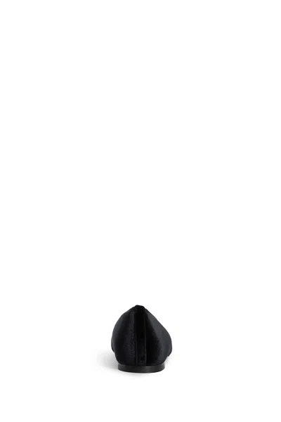 Totême Toteme Minimalist Velvet Ballerinas Shoes In Black