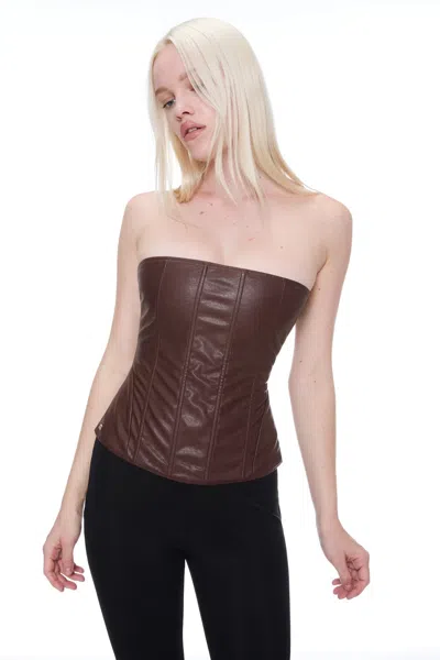 Ho24 Libra Corset In Brown