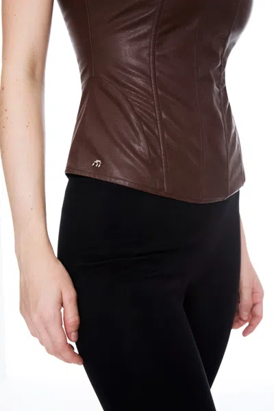 Ho24 Libra Corset In Brown
