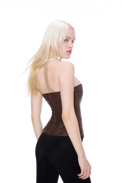 Ho24 Libra Corset In Brown