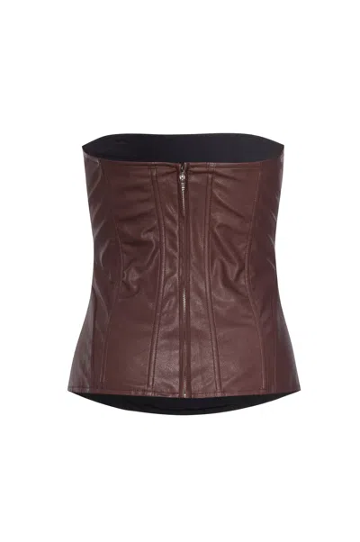 Ho24 Libra Corset In Brown