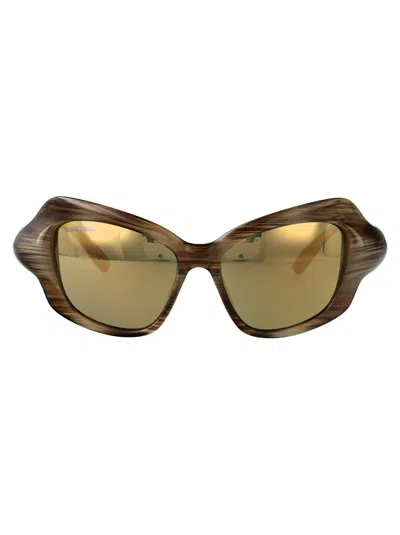 Balenciaga Injectate Havana Sunglasses