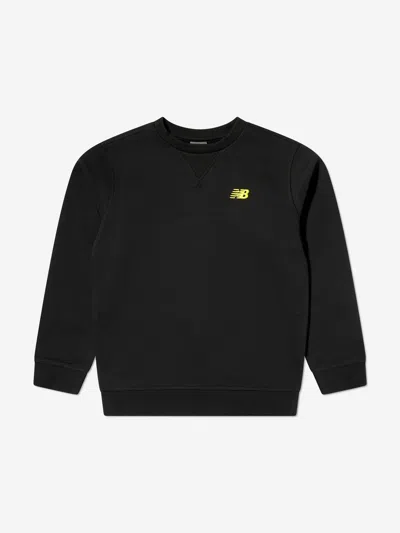 New Balance Boys Brush Back Small Logo Tracksuit In Black