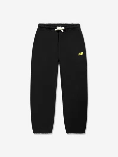 New Balance Boys Brush Back Small Logo Tracksuit In Black
