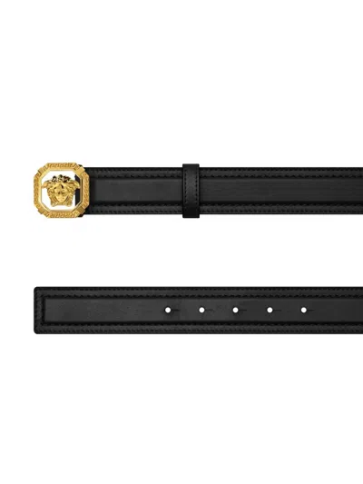 Shop Versace La Medusa Leather Belt