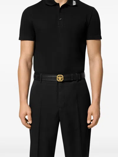 Shop Versace La Medusa Leather Belt