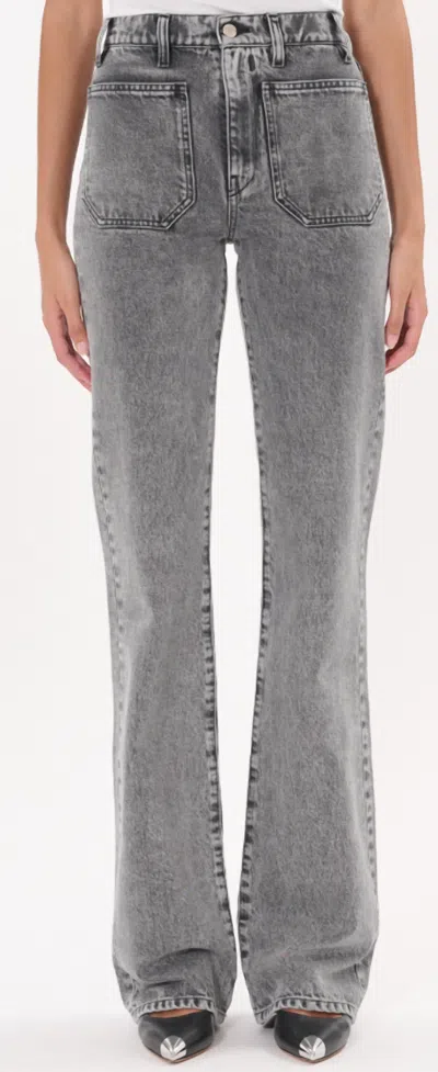 Iro Bolvi Flared High-rise Jeans In Black In Black