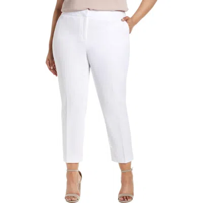 Shop Vince Camuto Plus Womens Twill Cropped Straight Leg Pants In Multi