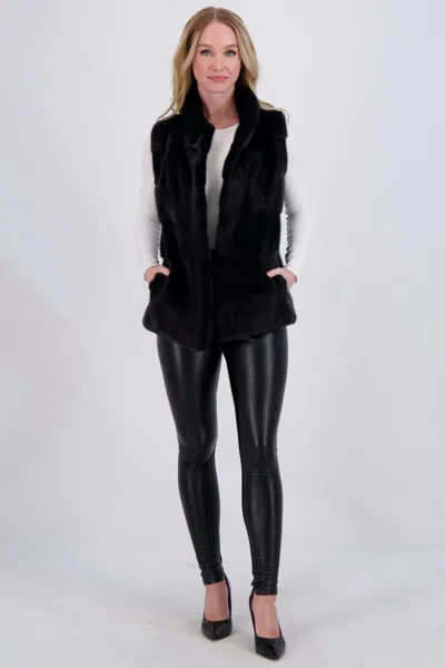 Gorski Mink Vest In Grey