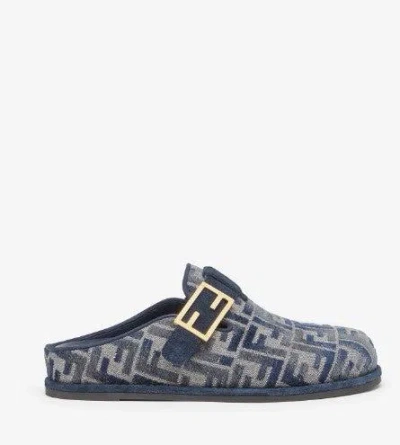 Shop Fendi Sandals In Navy