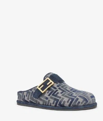 Shop Fendi Sandals In Navy