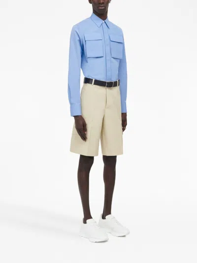 Alexander Mcqueen Mid Cotton Shorts