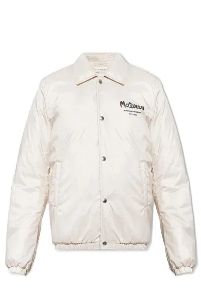 Alexander Mcqueen Man Jacket Light Grey Size 40 Polyester