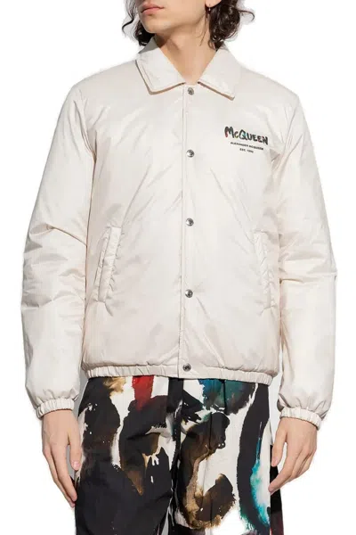 Alexander Mcqueen Man Jacket Light Grey Size 40 Polyester
