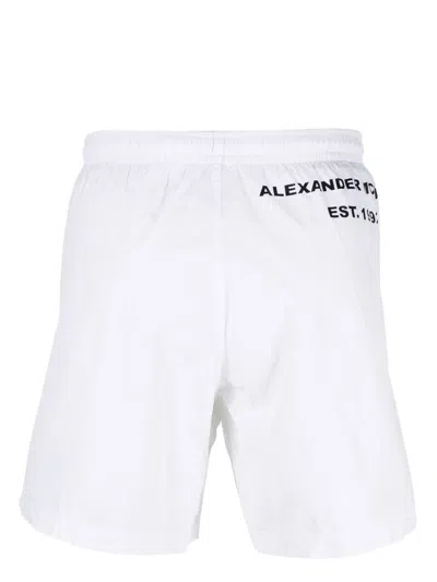 Alexander Mcqueen Swim Trunks With Graffiti Acquerello Print