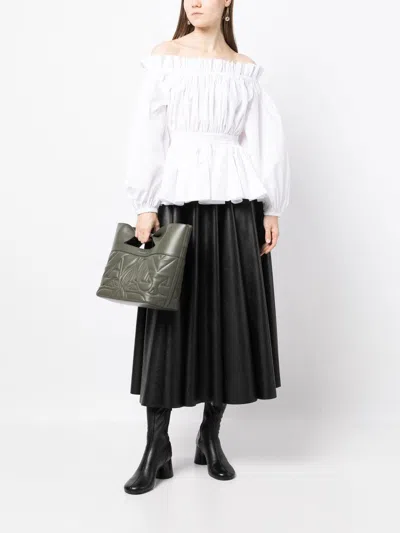 Alexander Mcqueen Off Shoulder Cotton Top