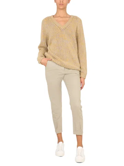 Aspesi Textured Knit V-neck Sweater With Long Sleeves