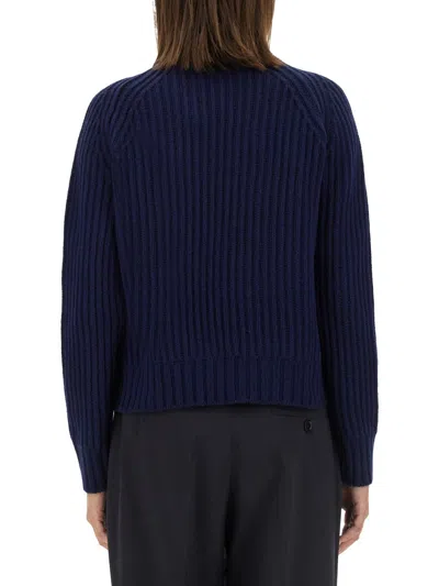 Aspesi Ribbed Wool Jersey With Modern Cropped Silhouette