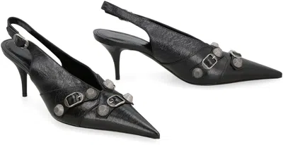 BALENCIAGA BALENCIAGA CAGOLE LEATHER SLINGBACK PUMPS 