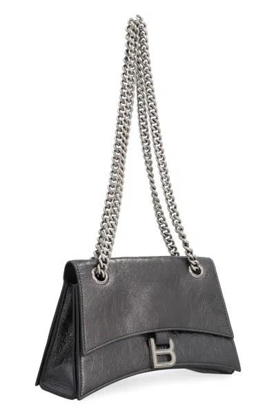 Balenciaga Creased Effect Metallic Mini Shoulder Handbag