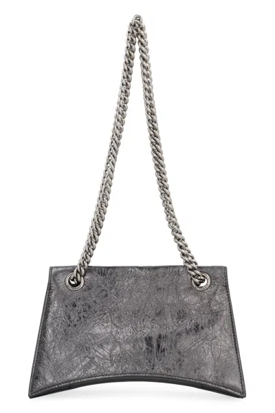 Balenciaga Creased Effect Metallic Mini Shoulder Handbag