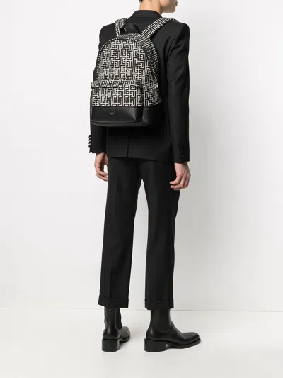 Balmain 1945 City Backpack-jacquard Monogra