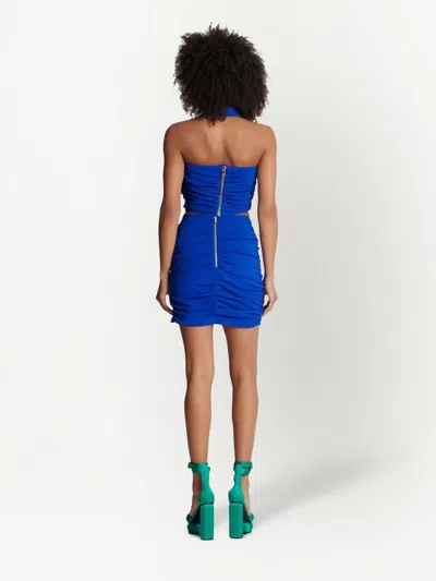 Balmain Draped Jersey Mini Skirt