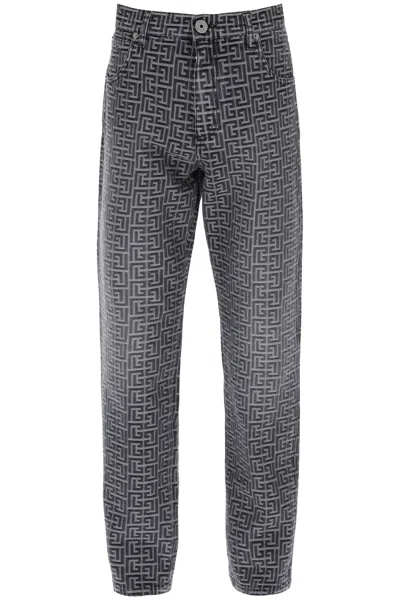 Balmain Jeans With Monogram Motif All-over