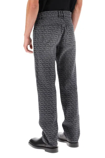 Balmain Jeans With Monogram Motif All-over