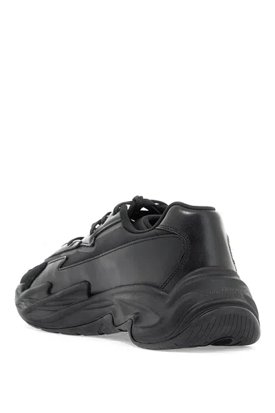 Balmain Black Run-row Leather Sneakers