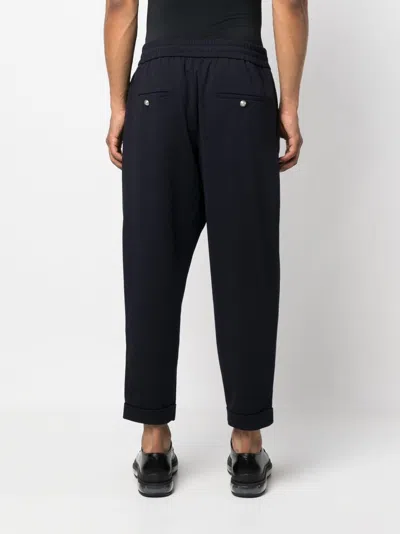 Balmain Embossed-button Drawstring-waist Trousers