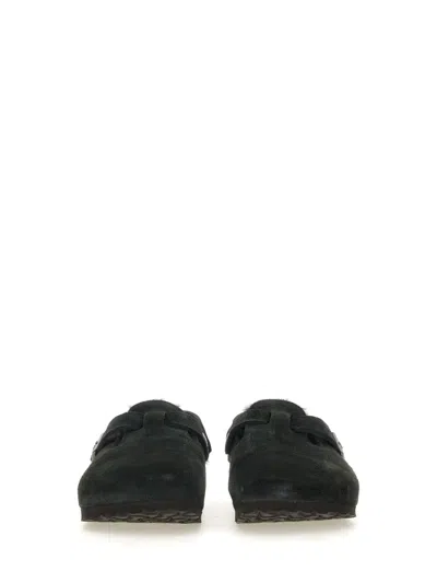 Birkenstock Buckle Cork Open Suede Mules