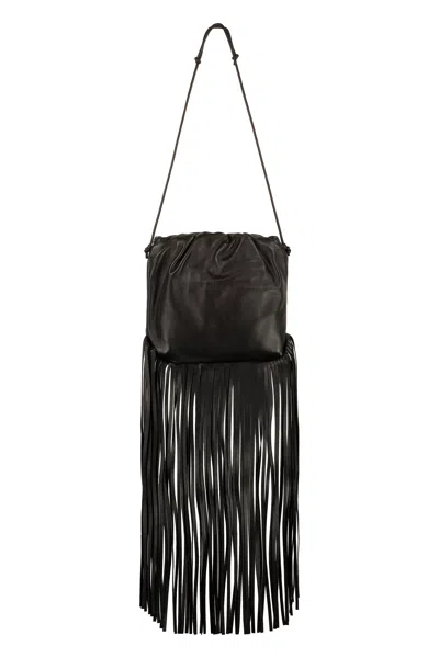 BOTTEGA VENETA BOTTEGA VENETA FRINGED LEATHER SHOULDER BAG 