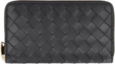 Bottega Veneta Women's Intrecciato Weave Ziparound Wallet