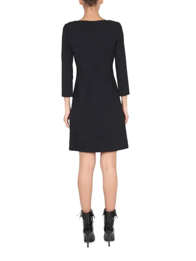 Boutique Moschino Chic Cady Dress With Concealed Back Zipper