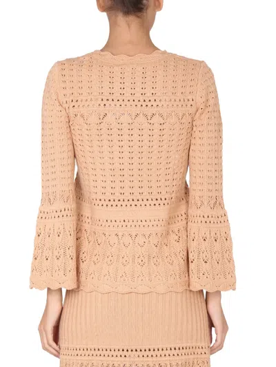 Boutique Moschino Cozy Wool Blend Crewneck Sweater For Women