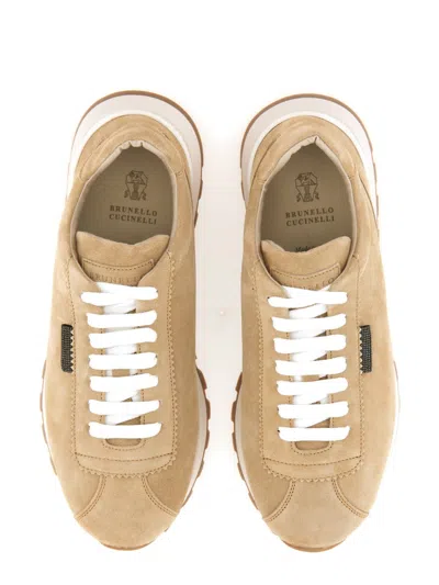 Brunello Cucinelli Suede Upper Rubber Sole Sneaker