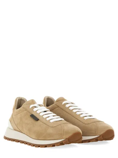 Brunello Cucinelli Suede Upper Rubber Sole Sneaker