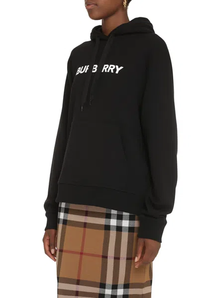 Burberry Black Cotton Sweatshirt In Black