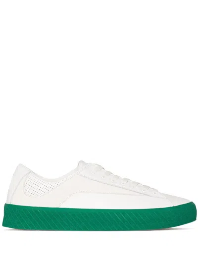 By Far Rodina Perforated Smooth And Pebbled-leather Sneakers