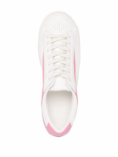 By Far Rodina Perforated Leather And Suede Sneakers