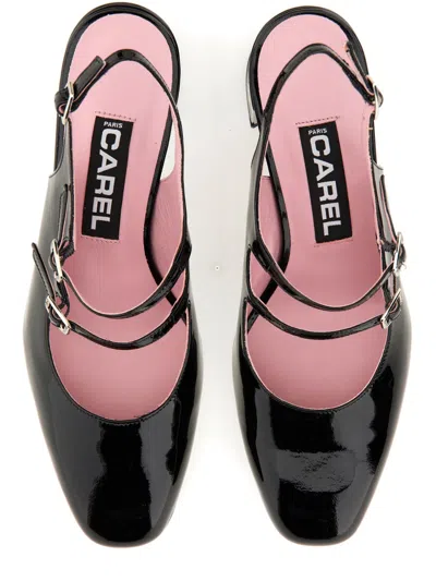 Carel Paris Banana Patent Leather Slingback Pumps
