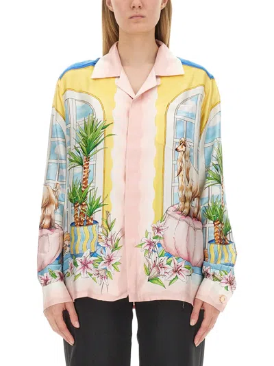 Casablanca Ladies Apartement Dans Les Airs Printed Shirt